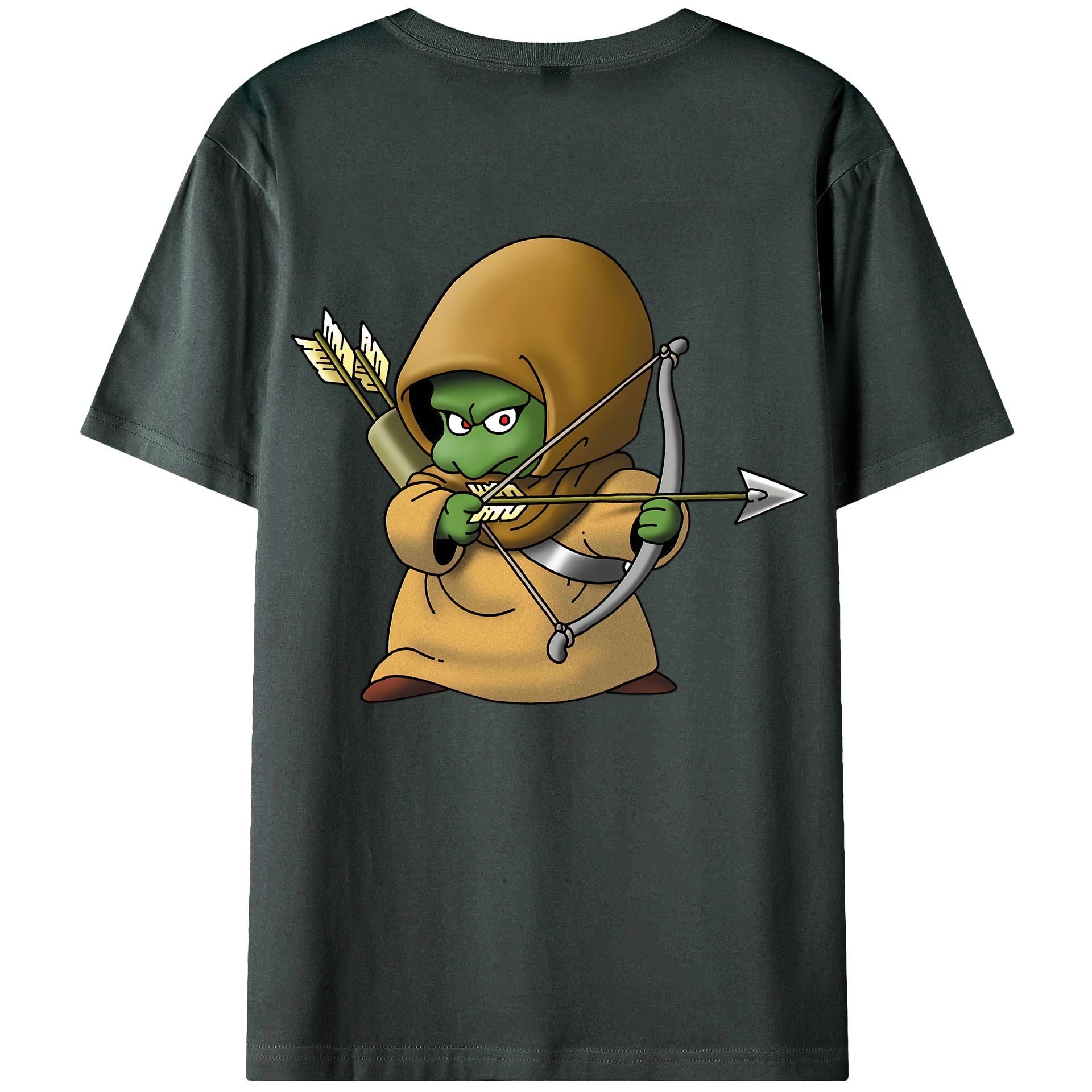 （画像用） ドラゴンクエスト Doragon Kuesuto Dragon Quest 綿100％ メンズ半袖Tシャツ（バックプリント） 通気性